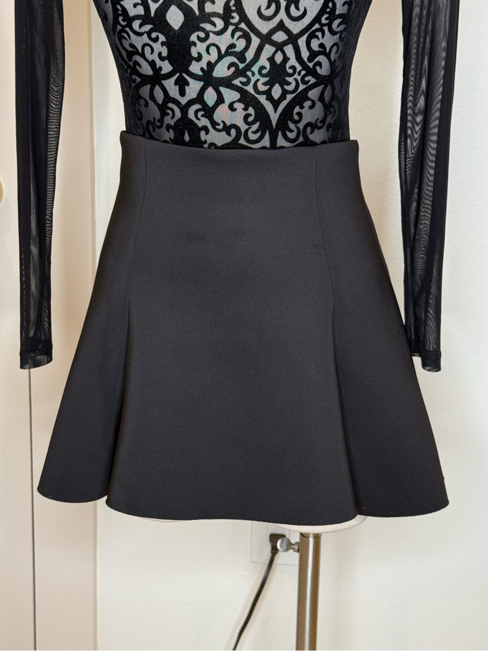 Guess Black Circle Skater Skirt for Women